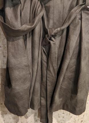 Стильные шорты юбка из искусственной кожи4 фото