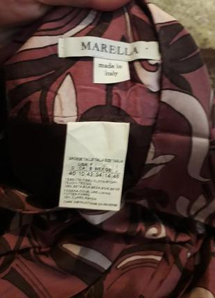 Роскошна пурпурного оттенка юбка из шелка в цветы оригинал италия marella max mara3 фото