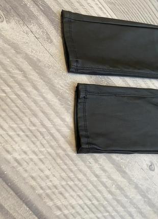 Джинсы штаны под кожу  вощенные скинни скини prinark3 фото