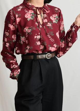 Блуза/сорочка h&m з квітковим принтом