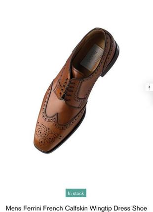 Туфли мужские 42 размер коричневый цвет коричневые ferrini6 фото