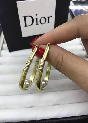 Брендові сережки в позолоті