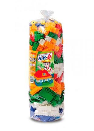 Детский крупный конструктор юника ник 6 325 деталей крыша машинки элементы декора