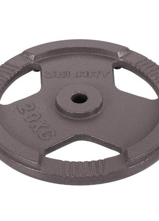 Диски (диски) сталеві з хватом d — 30 мм zelart ta-7790-20 20 кг чорний