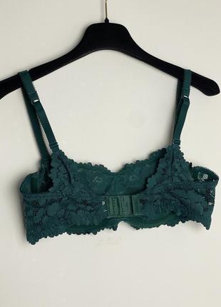 Кружевной зеленый бюстгальтер monoprix femme green bra6 фото