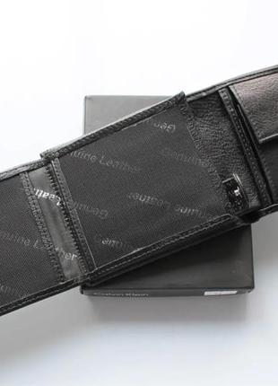 Мужской кожаный подарочный набор lacoste черный ремень и кошелек7 фото