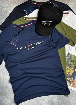 Мужская футболка tommy hilfiger синяя