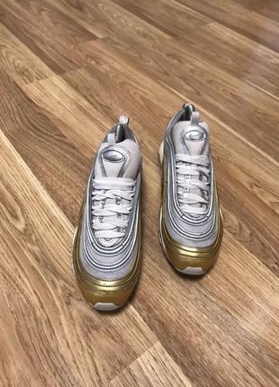 Женские кроссовки nike air max 97 gold4 фото