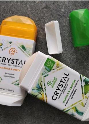 Crystal збагачений мінералами дезодорант, не залишає слідів, твердий, ваніль і жасмин, 70 г