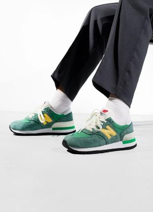 Кроссовки new balance 574 green/yellow