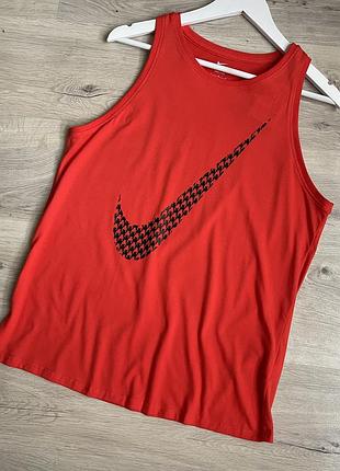 Жіноча спортивна майка nike dynamic fit taicon clash dj1742-673 помаранчевий розмір l