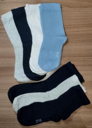 Носки хлопковые однотонные, размер 27-30, комплект из 7 пар, нитевичка