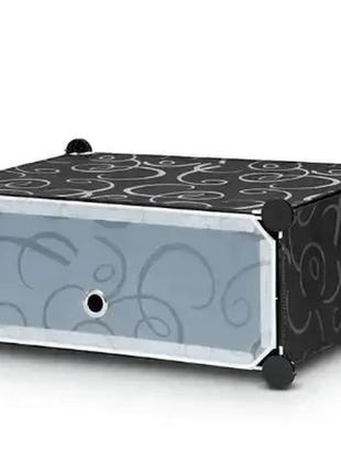 Пластиковый модульный шкаф органайзер для обуви mp a1-4 39x37x76см сборный портативный органайзер комод4 фото