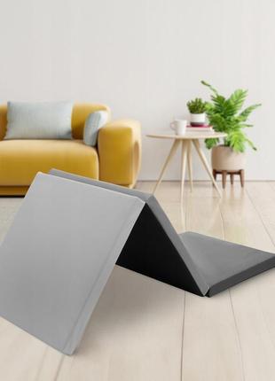 Мат гимнастический складной 4fizjo 180 x 60 x 5 см black/grey (p-5907739319692)