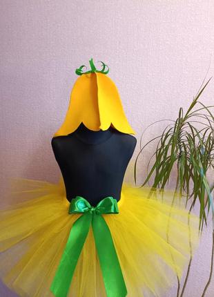 Карнавальный костюм желтый цветочек колокольчиков 4-7р3 фото