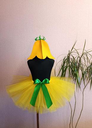 Карнавальный костюм желтый цветочек колокольчиков 4-7р2 фото