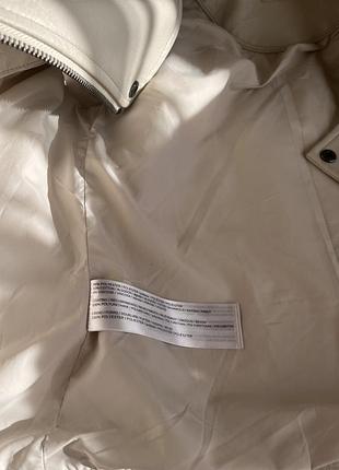 Куртка шкіряна косуха світла mango 164 см, 13-14 лет біла