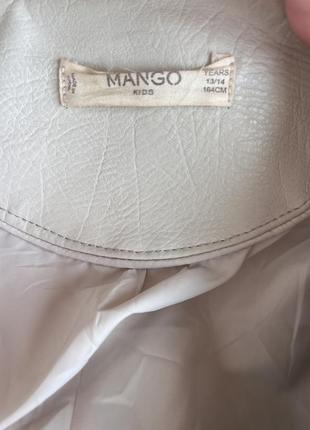 Куртка кожаная косуха светлая mango 164 см, 13-14 лет белая9 фото