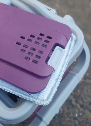 Швабра-ведро лентяйка со сменными насадками, складная швабра леньтяйка с ведром и...