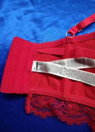 Лаковий червоний ліф ліфчик бюстгалтер бюстик під шкіру лак вініловий топ топік корсет...