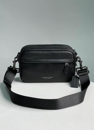 Барсетка coach academy crossbody signature canvas