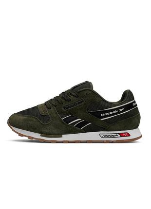 Чоловічі кросівки reebok classic new green black©️