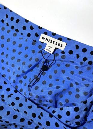 Стильная юбка миди whistles  в горох на запах р. 42 xl6 фото