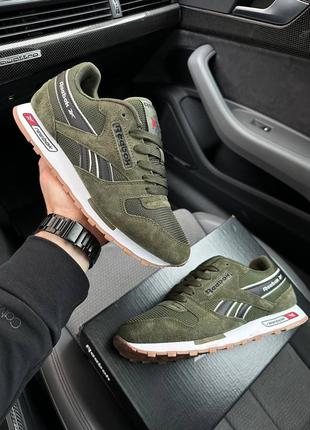 Чоловічі кросівки reebok classic new green black©️