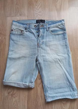 Шорты мужские pull &amp; bear джинсовые размер 30 голубые1 фото