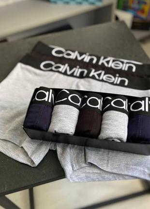 Мужской набор трусов calvin klein boxer 5 шт + коробка