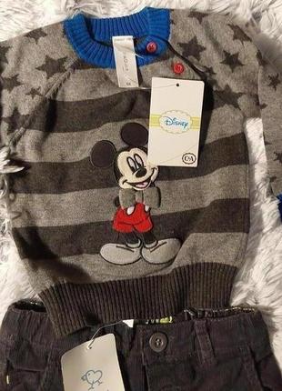 Disney костюм штанці і светр мікі маус р,68 на 3-9 міс1 фото