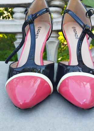 Женские лаковые туфли,лодочки ronzo,босоножки8 фото
