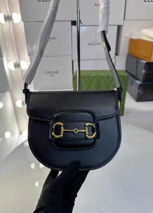 Мини сумка gucci horsebit 1955 круглой формы4 фото