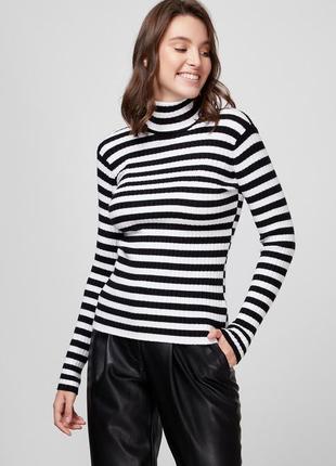 Смугастий гольф, водолазка в рубчик