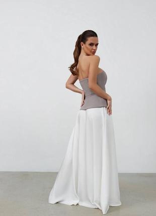 Сатиновая юбка макси