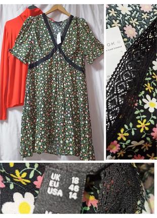 Новое штапельное платье из эко вискозы,52-58разм.,new look.2 фото