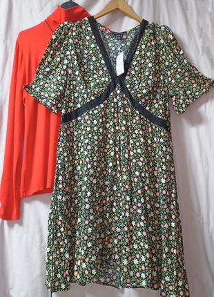 Новое штапельное платье из эко вискозы,52-58разм.,new look.3 фото