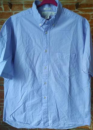 Мужская сиреневая рубашка h&amp;m размер xl на короткий рукав