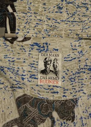 Оригинальная вискозная рубашка с принтом в виде египетских богов dermann das hemd rudnick германия l3 фото