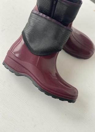 Гумові чоботи на флісі теплі захистять ніжки від мокрої погоди4 фото