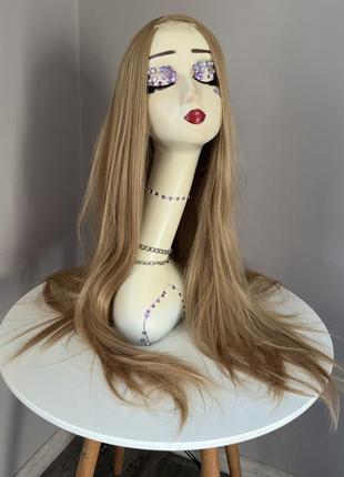 Парик термостойкий теплый блонд (светло русый) на сетке, имитация кожи головы
