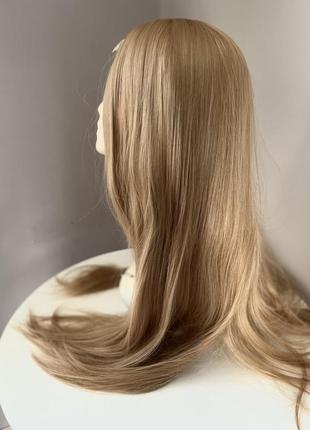 Парик термостойкий теплый блонд (светло русый) на сетке, имитация кожи головы