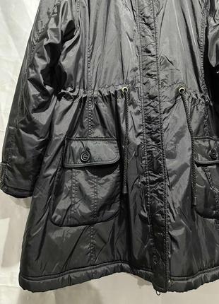 Куртка длинная курточка парка черная болоновая женская большой размер батал4 фото