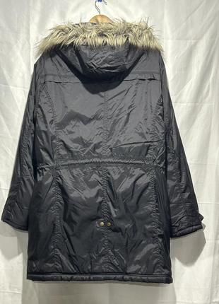 Куртка длинная курточка парка черная болоновая женская большой размер батал6 фото
