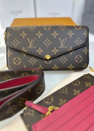 Сумка клатч louis vuitton pochette felicie monogram