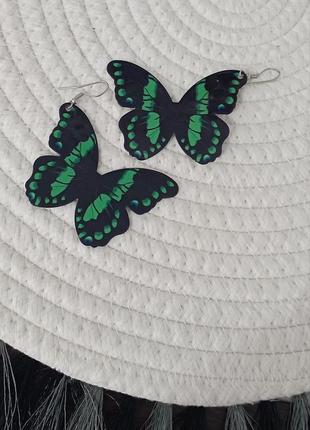 Серьги бабочки1 фото