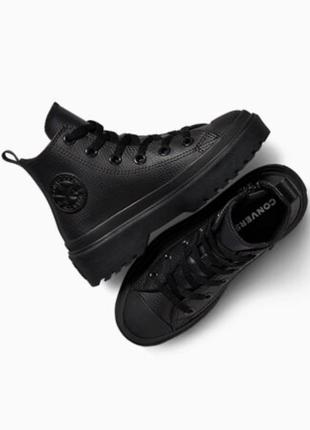 Высокие кожаные кеды converse4 фото