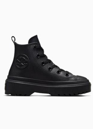 Високі шкіряні кеди converse4 фото