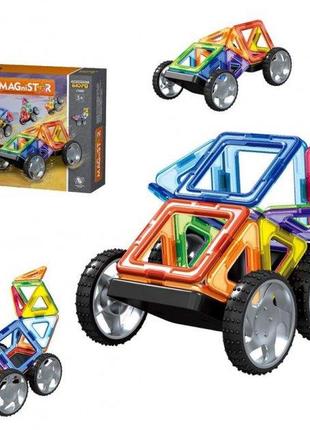 Детский магнитный конструктор 32 детали колеса геометрические фигуры limo toy 28х26х7 см (lt3001)