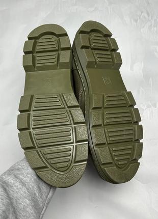 Ботинки dr martens combs 2 olive оригинал хаки др мартинс8 фото